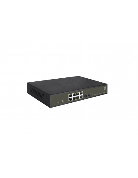 LevelOne GES-2110P switch Gestionado L2 Gigabit Ethernet (10 100 1000) Energía sobre Ethernet (PoE) Negro
