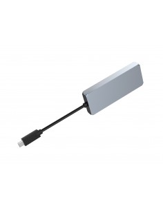 Conceptronic DONN22G base para portátil y replicador de puertos Alámbrico USB 3.2 Gen 2 (3.1 Gen 2) Type-C Gris