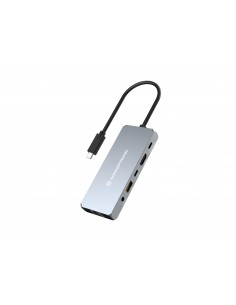 Conceptronic DONN22G base para portátil y replicador de puertos Alámbrico USB 3.2 Gen 2 (3.1 Gen 2) Type-C Gris 2