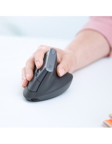 Logitech MX Vertical ratón mano derecha RF Wireless + Bluetooth Óptico 4000 DPI