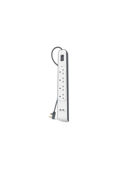 Belkin BSV401VF2M limitador de tensión Blanco 4 salidas AC 2 m