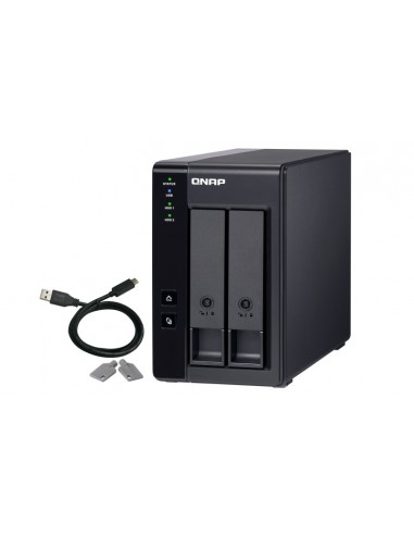 QNAP TR-002 caja para disco duro externo Carcasa de disco duro SSD Negro 2.5 3.5"