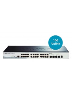 D-Link DGS-1510-28P switch Gestionado L3 Gigabit Ethernet (10 100 1000) Energía sobre Ethernet (PoE) Negro