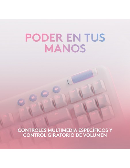 Logitech G G715 teclado RF Wireless + Bluetooth QWERTY Español Blanco