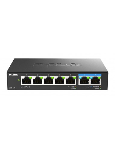 D-Link DMS-107 E switch No administrado Gigabit Ethernet (10 100 1000) Negro