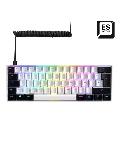 Sharkoon SGK50 S4 teclado USB QWERTY Español Blanco
