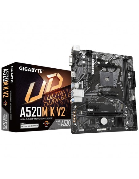 Gigabyte A520M K V2 placa base AMD A520 Zócalo AM4 micro ATX Gigabyte A520M K V2 placa base AMD A520 Zócalo AM4 micro ATX