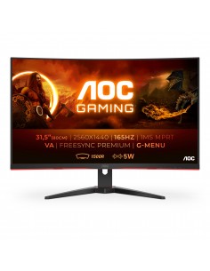 AOC G2 CQ32G2SE BK LED display 80 cm (31.5") 2560 x 1440 Pixeles 2K Ultra HD Negro, Rojo