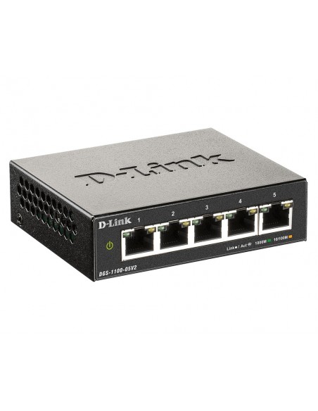 D-Link DGS-1100-05V2 switch Gestionado L2 Gigabit Ethernet (10 100 1000) Negro