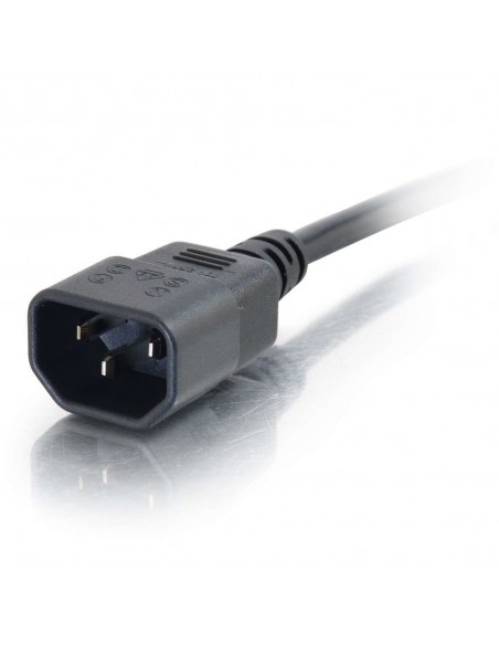 C2G Alargo de cable de alimentación de ordenador de 2 m 18 AWG (IEC320C13 a IEC320C14)