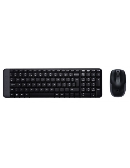 Logitech Wireless Combo MK220 teclado Ratón incluido RF inalámbrico QWERTY Inglés Negro
