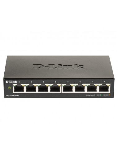 D-Link DGS-1100-08V2 switch Gestionado L2 Gigabit Ethernet (10 100 1000) Negro