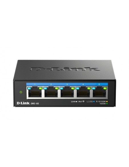 D-Link DMS-105 No administrado L2 2.5G Ethernet (100 1000 2500) Negro