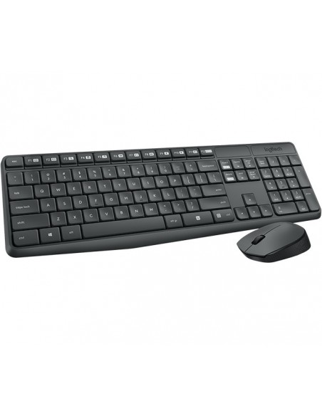 Logitech MK235 teclado Ratón incluido RF inalámbrico Húngaro Gris