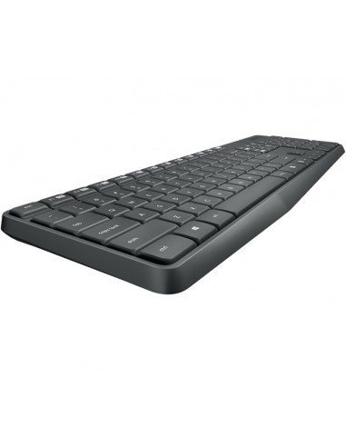 Logitech MK235 teclado Ratón incluido RF inalámbrico Húngaro Gris