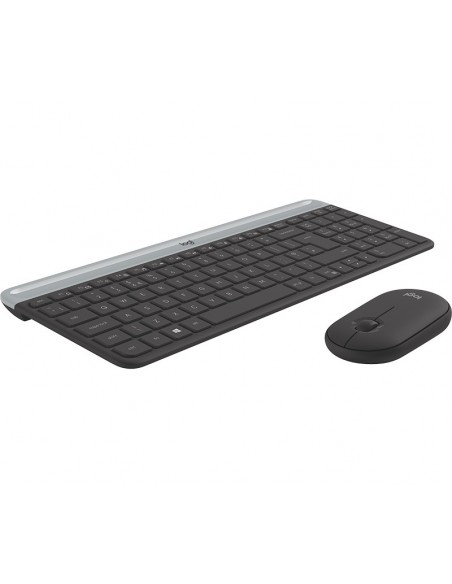 Logitech MK470 teclado Ratón incluido RF inalámbrico QWERTY Checa Grafito