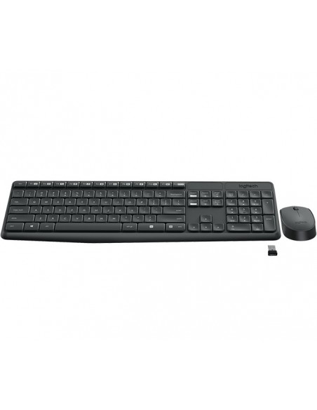 Logitech MK235 teclado Ratón incluido RF inalámbrico Portugués Gris