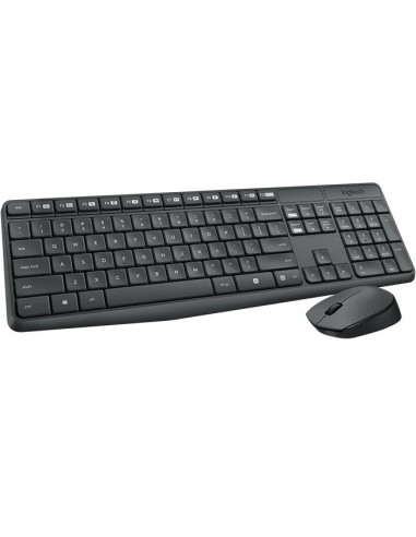 Logitech MK235 teclado Ratón incluido RF inalámbrico Portugués Gris