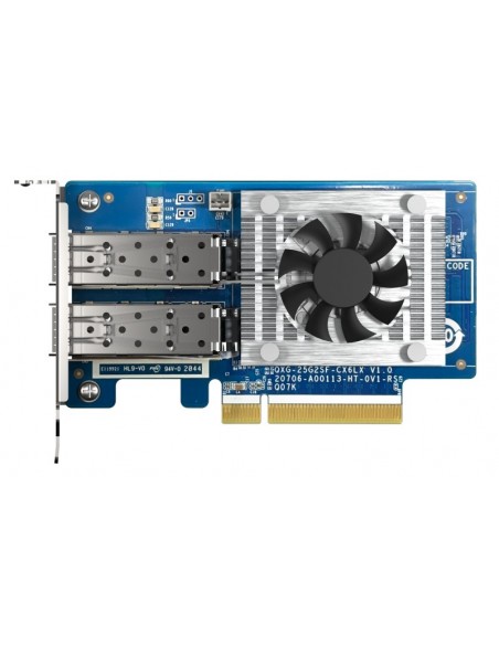 QNAP QXG-25G2SF-CX6 adaptador y tarjeta de red Interno Fibra 25000 Mbit s