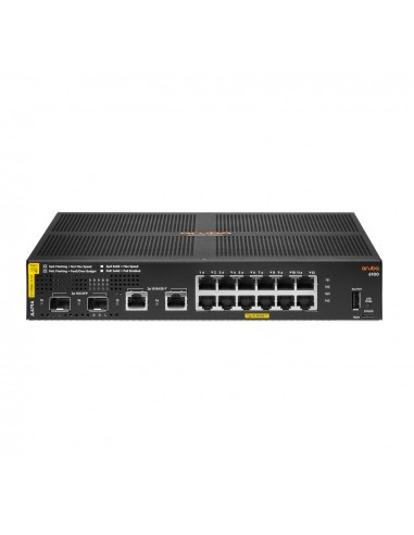 Aruba 6100 12G Class4 PoE 2G 2SFP+ 139W Gestionado L3 Gigabit Ethernet (10 100 1000) Energía sobre Ethernet (PoE) 1U Negro