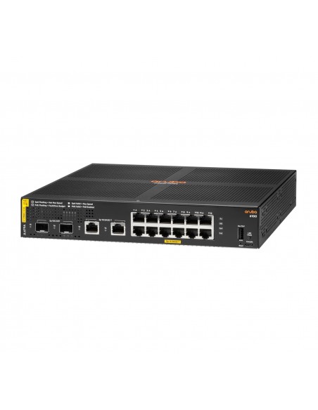 Aruba 6100 12G Class4 PoE 2G 2SFP+ 139W Gestionado L3 Gigabit Ethernet (10 100 1000) Energía sobre Ethernet (PoE) 1U Negro