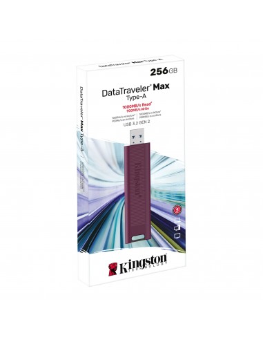 Kingston Technology DataTraveler Max unidad flash USB 256 GB USB tipo A 3.2 Gen 2 (3.1 Gen 2) Rojo