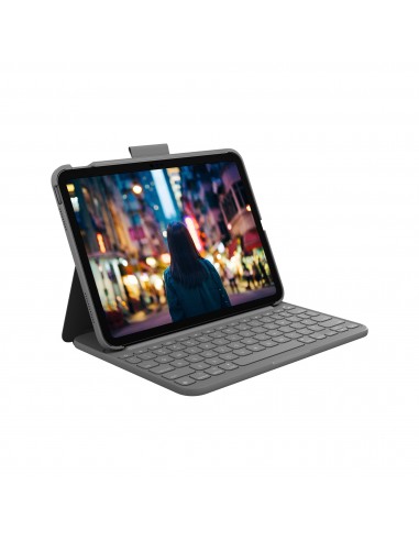 Logitech Slim Folio Gris Bluetooth QWERTZ Suizo