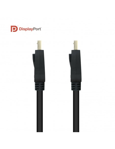 Nanocable Cable DISPLAYPORT 1.4 CERTIFICADO VESA, DP M – DP M, Negro, 1.5 m Nanocable Cable DISPLAYPORT 1.4 CERTIFICADO VESA, DP M – DP M, Negro, 1.5 m
