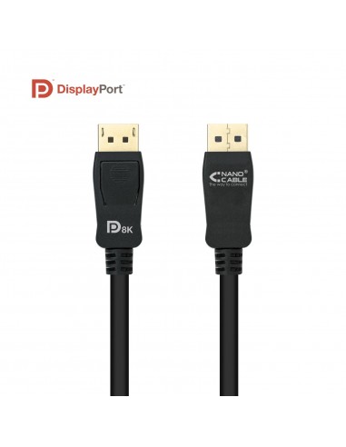 Nanocable Cable DISPLAYPORT 1.4 CERTIFICADO VESA, DP M – DP M, Negro, 1.5 m