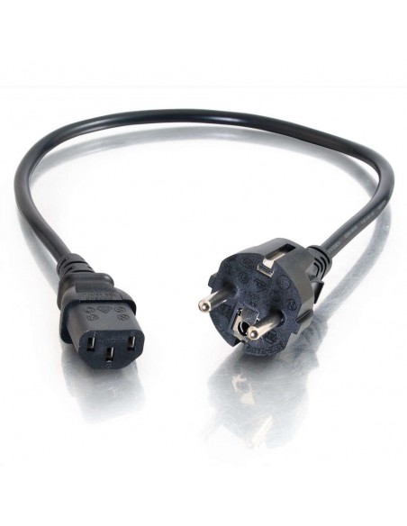 C2G Cable de alimentación europeo 16 AWG de 1 m (IEC320C13 a CEE7 7)
