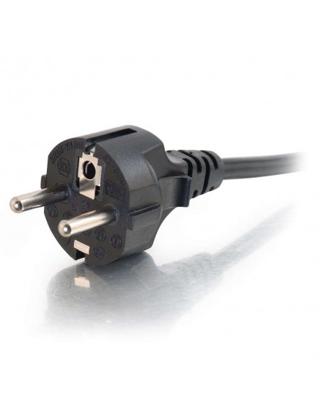 C2G Cable de alimentación europeo 16 AWG de 1 m (IEC320C13 a CEE7 7)