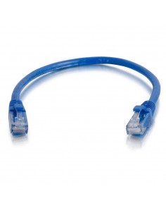 C2G Cable de conexión de red de 0,3 m Cat6 sin blindaje y con funda (UTP), color azul