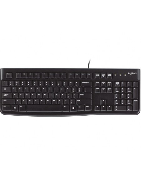 Logitech K120 Corded Keyboard teclado USB QWERTY Inglés Negro