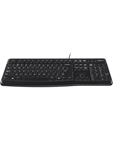 Logitech K120 Corded Keyboard teclado USB QWERTY Inglés Negro