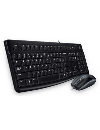 Logitech Desktop MK120 teclado Ratón incluido USB Hebreo Negro