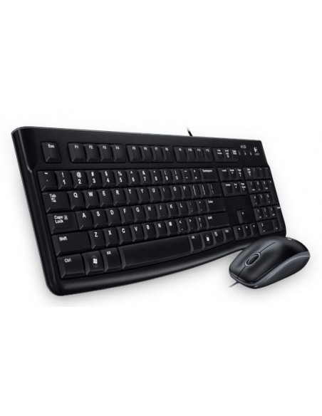 Logitech Desktop MK120 teclado Ratón incluido USB Hebreo Negro