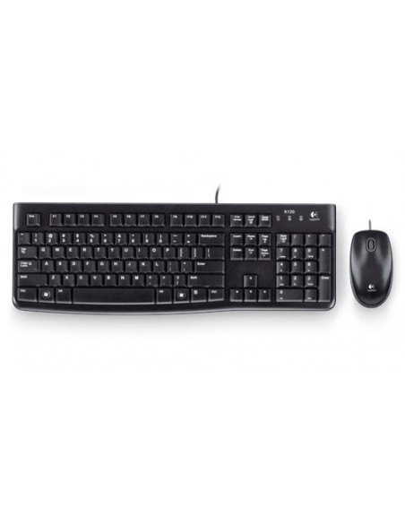 Logitech Desktop MK120 teclado Ratón incluido USB Hebreo Negro