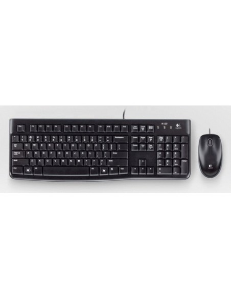 Logitech Desktop MK120 teclado Ratón incluido USB QWERTZ Alemán Negro