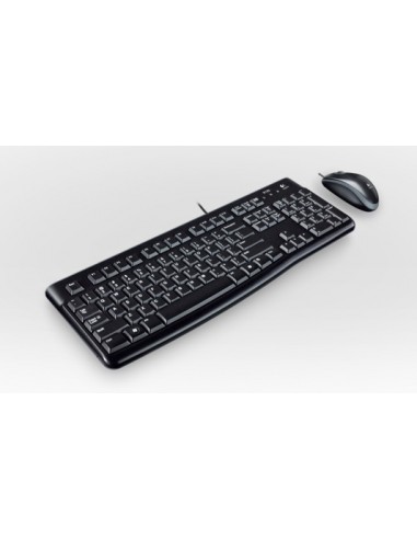 Logitech Desktop MK120 teclado Ratón incluido USB QWERTZ Alemán Negro