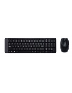Logitech Wireless Combo MK220 teclado Ratón incluido RF inalámbrico QWERTY Internacional de EE.UU. Negro
