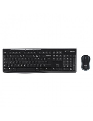 Logitech Wireless Combo MK270 teclado Ratón incluido USB AZERTY Belga Negro