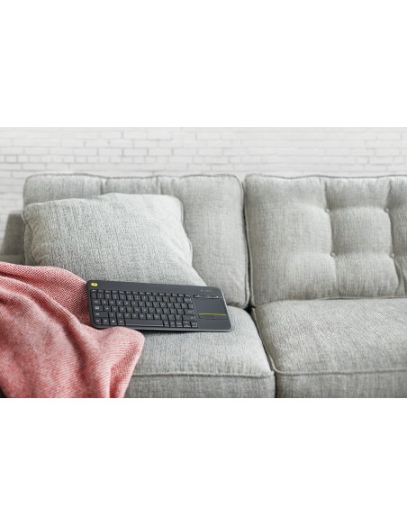 Logitech K400 Plus Tv teclado RF inalámbrico QWERTY Español Negro