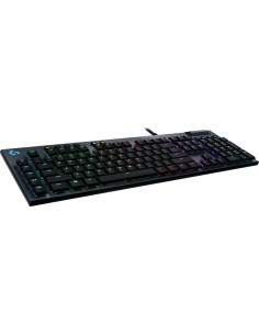 Logitech G G815 LIGHTSYNC RGB Mechanical Gaming Keyboard – GL Clicky teclado USB AZERTY Francés Carbono
