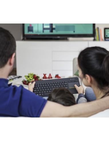 Logitech K400 Plus Tv teclado RF inalámbrico QWERTY Español Negro