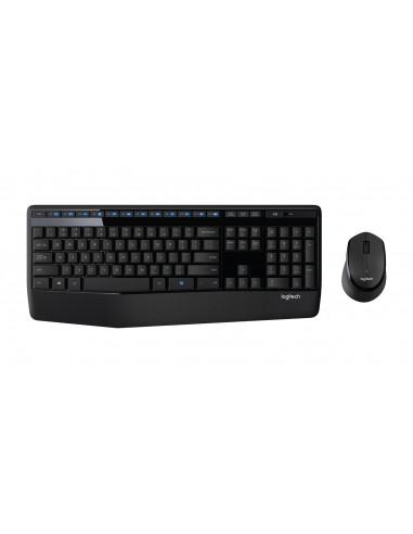 Logitech Wireless Combo MK345 teclado Ratón incluido RF inalámbrico Hebreo Negro