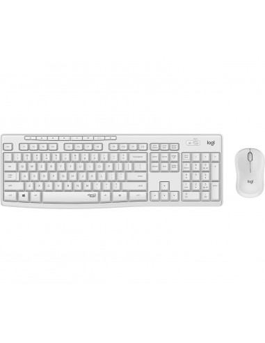 Logitech MK295 Silent Wireless Combo teclado Ratón incluido USB QWERTY Español Blanco