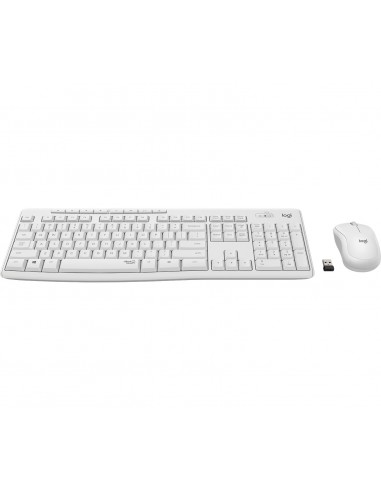Logitech MK295 Silent Wireless Combo teclado Ratón incluido USB QWERTY Español Blanco