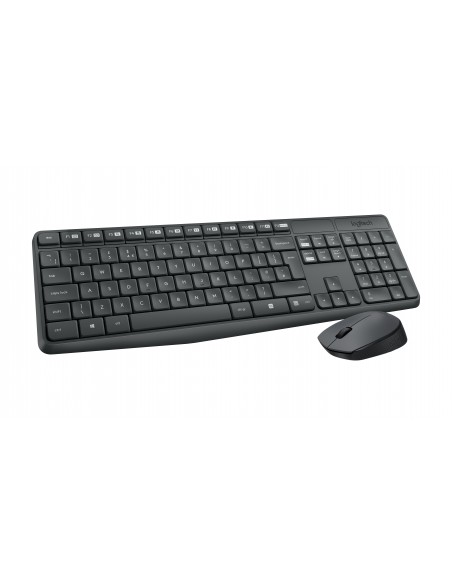 Logitech MK235 teclado Ratón incluido USB AZERTY Francés Gris