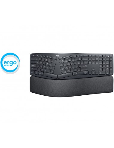 Logitech Ergo K860 teclado RF Wireless + Bluetooth Italiano Grafito
