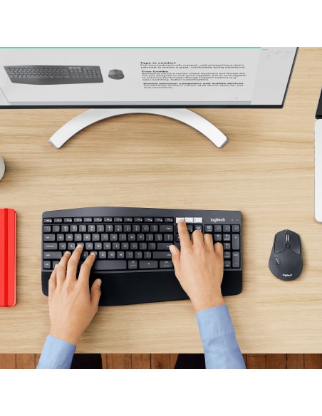 Logitech MK850 Performance teclado Ratón incluido RF Wireless + Bluetooth QWERTZ Alemán Negro